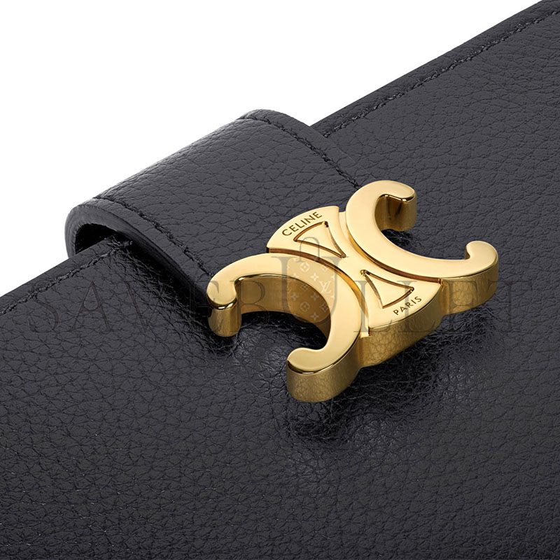 CELINE ACCORDEON CARD HOLDER NINO IN SUPPLE GRAINED CALFSKIN 10N843GHH.38NO (11*7*2.5cm) CELINE ACCORDEON CARD HOLDER NINO IN SUPPLE GRAINED CALFSKIN 10N843GHH.38NO (11*7*2.5cm)